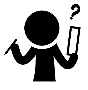 困っている人の絵